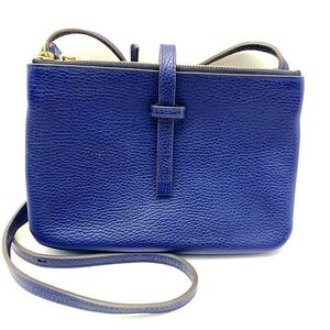Annabel Ingall Leather Jojo Trio Removable Pouch Crossbody Bag Cobalt Blue $350